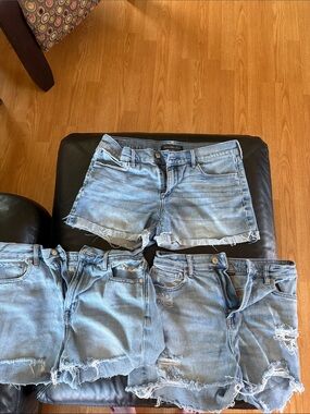 Light Wash Denim Shorts - Set of 3